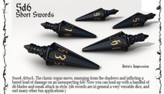 Rogue 5D6 Short Swords - Nightshade